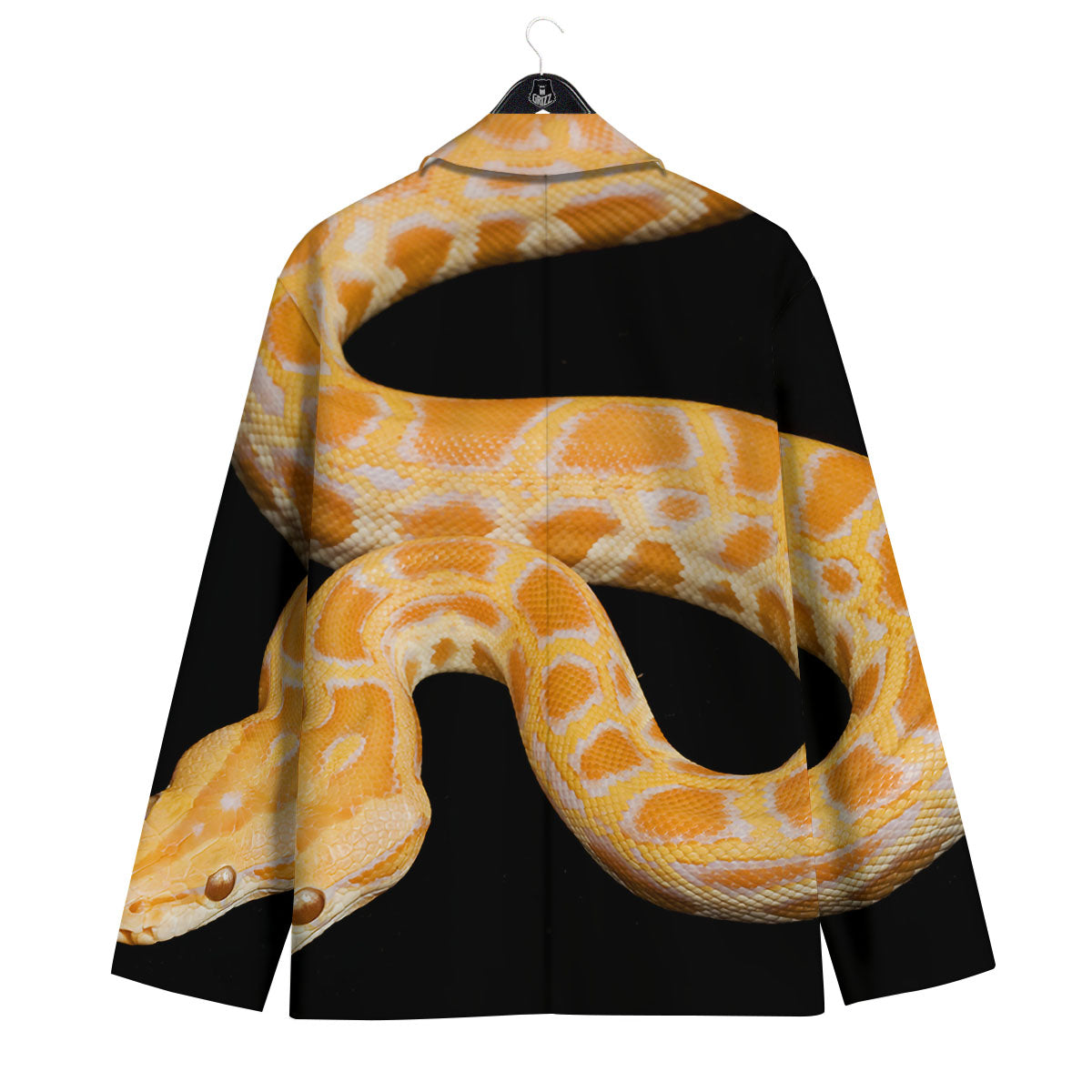 Snake Python Yellow Print Men's Sport Coat-grizzshop