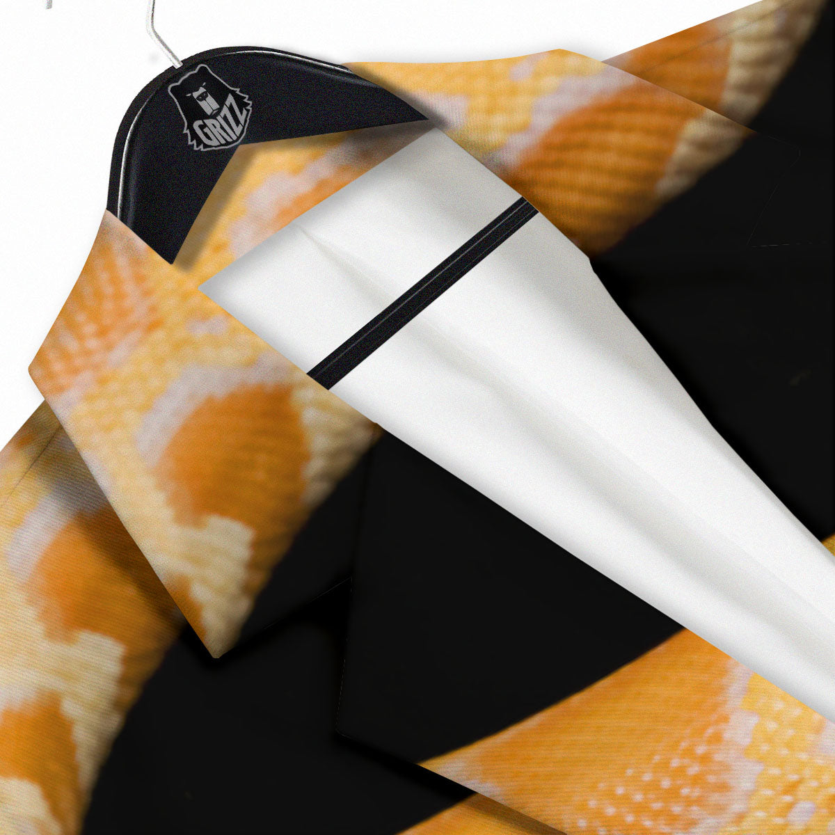 Snake Python Yellow Print Men's Sport Coat-grizzshop