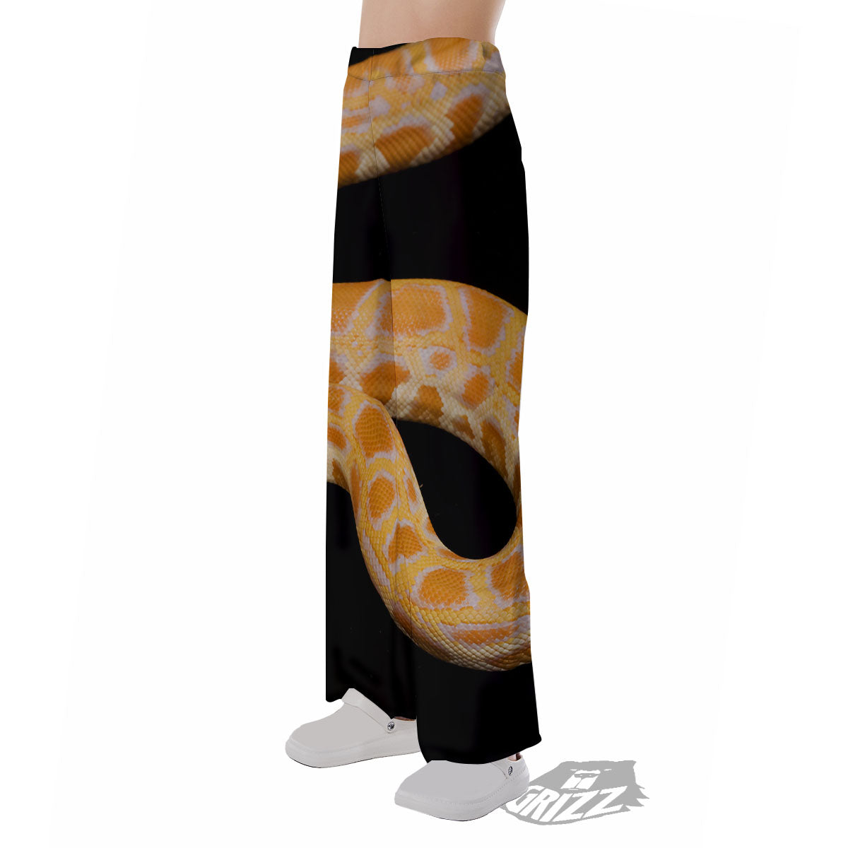 Snake Python Yellow Print Pajama Pants-grizzshop