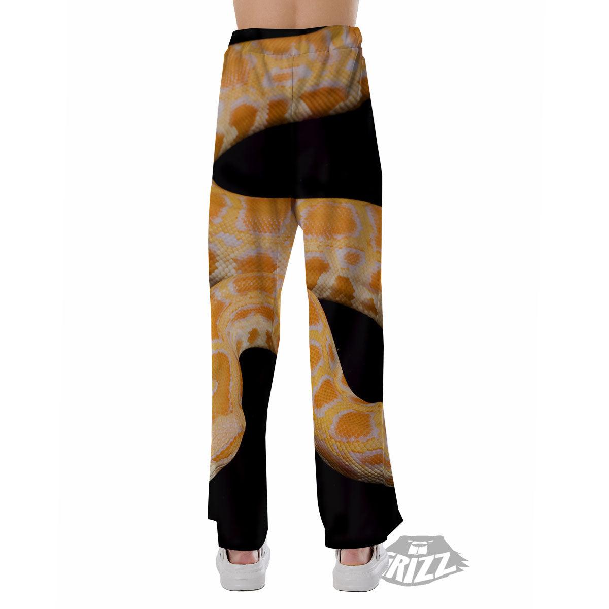 Snake Python Yellow Print Pajama Pants-grizzshop