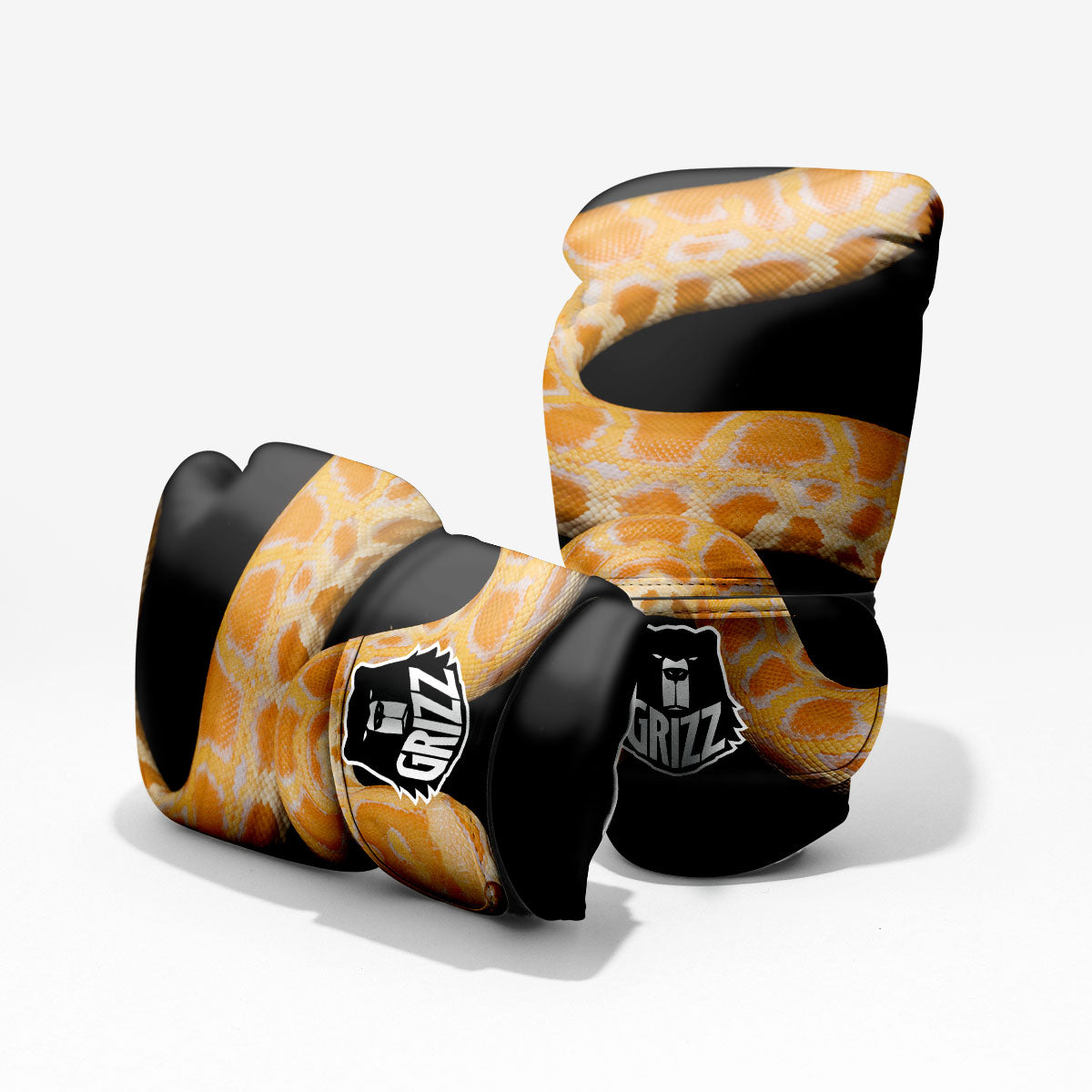 Snake Python Yellow Print Pro Boxing Glove