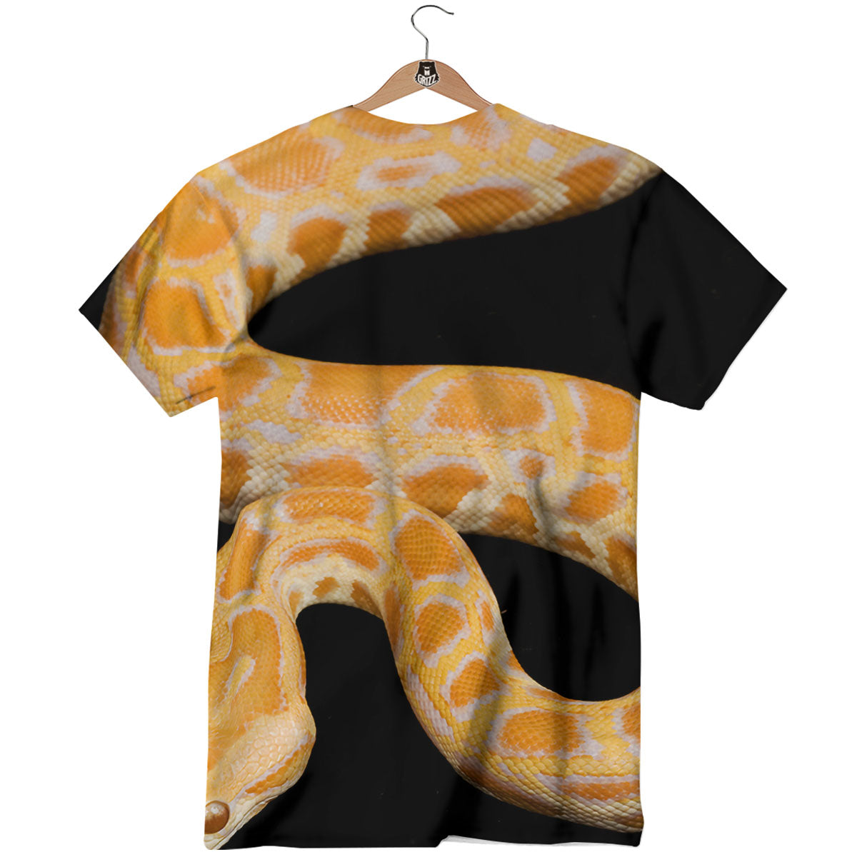 Snake Python Yellow Print T-Shirt-grizzshop