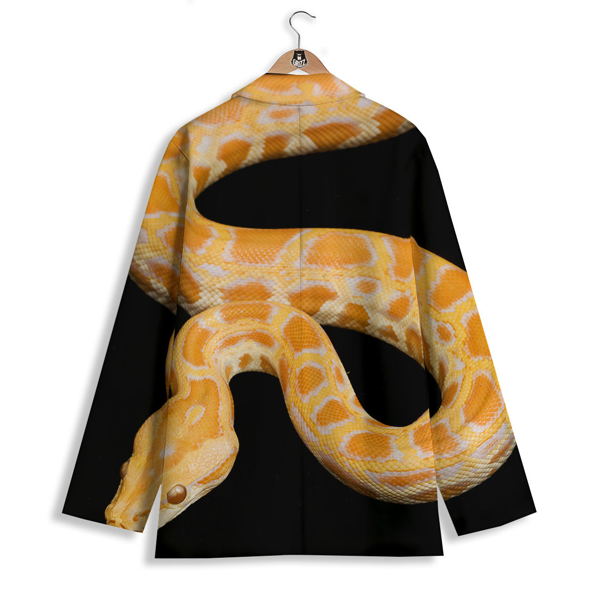 Snake Python Yellow Print Women's Blazer-grizzshop