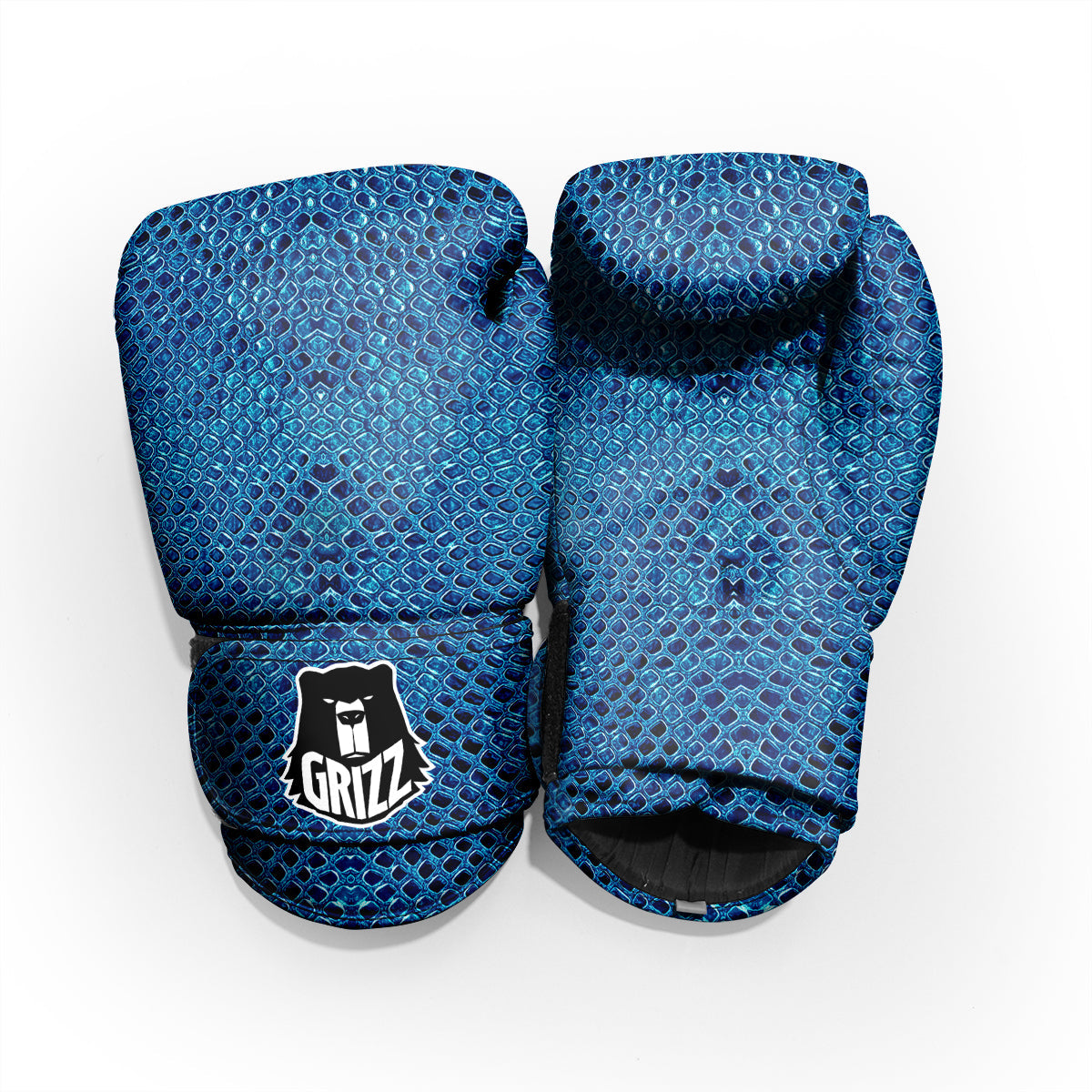 Snake Skin Blue Print Pro Boxing Glove