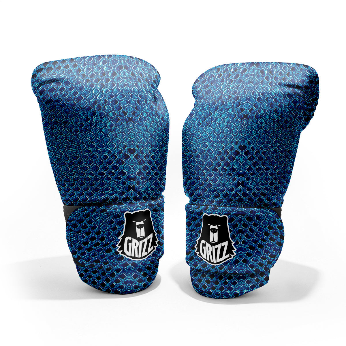 Snake Skin Blue Print Pro Boxing Glove