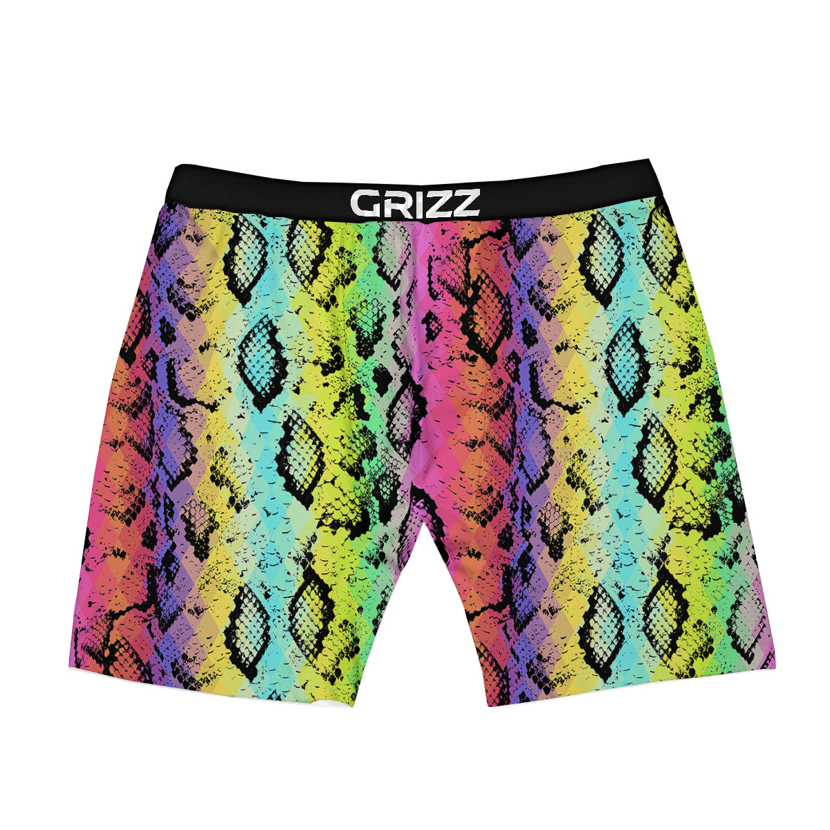 Snake Skin Psychedelic Print Boxer Briefs-grizzshop