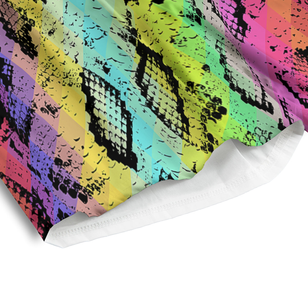 Snake Skin Psychedelic Print Men's Athletic Shorts