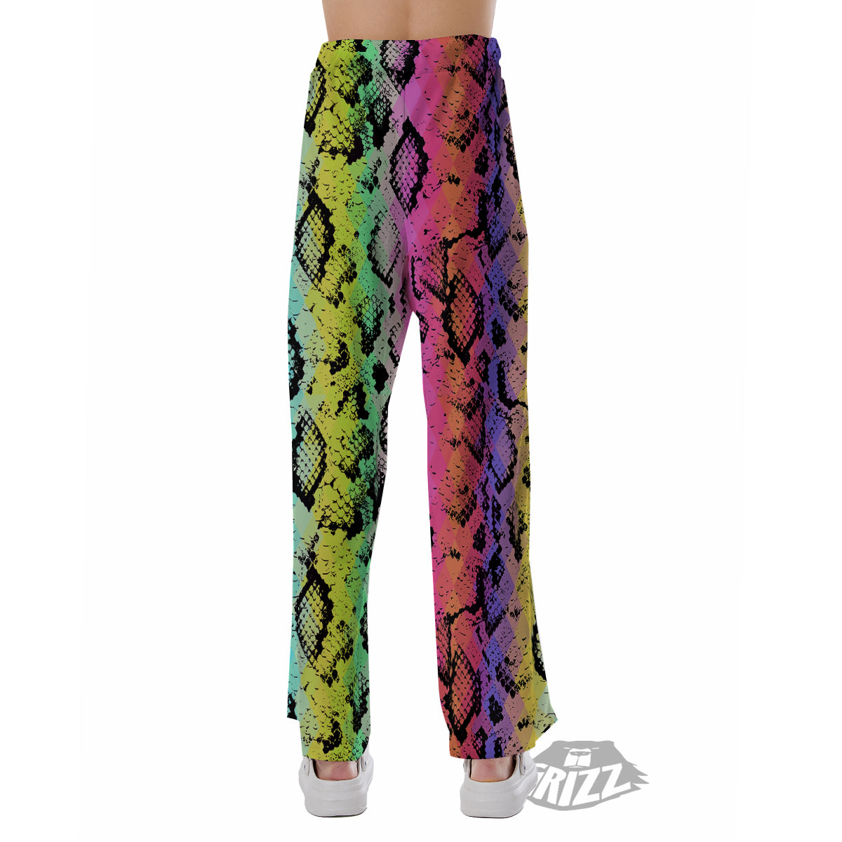 Snake Skin Psychedelic Print Pajama Pants-grizzshop