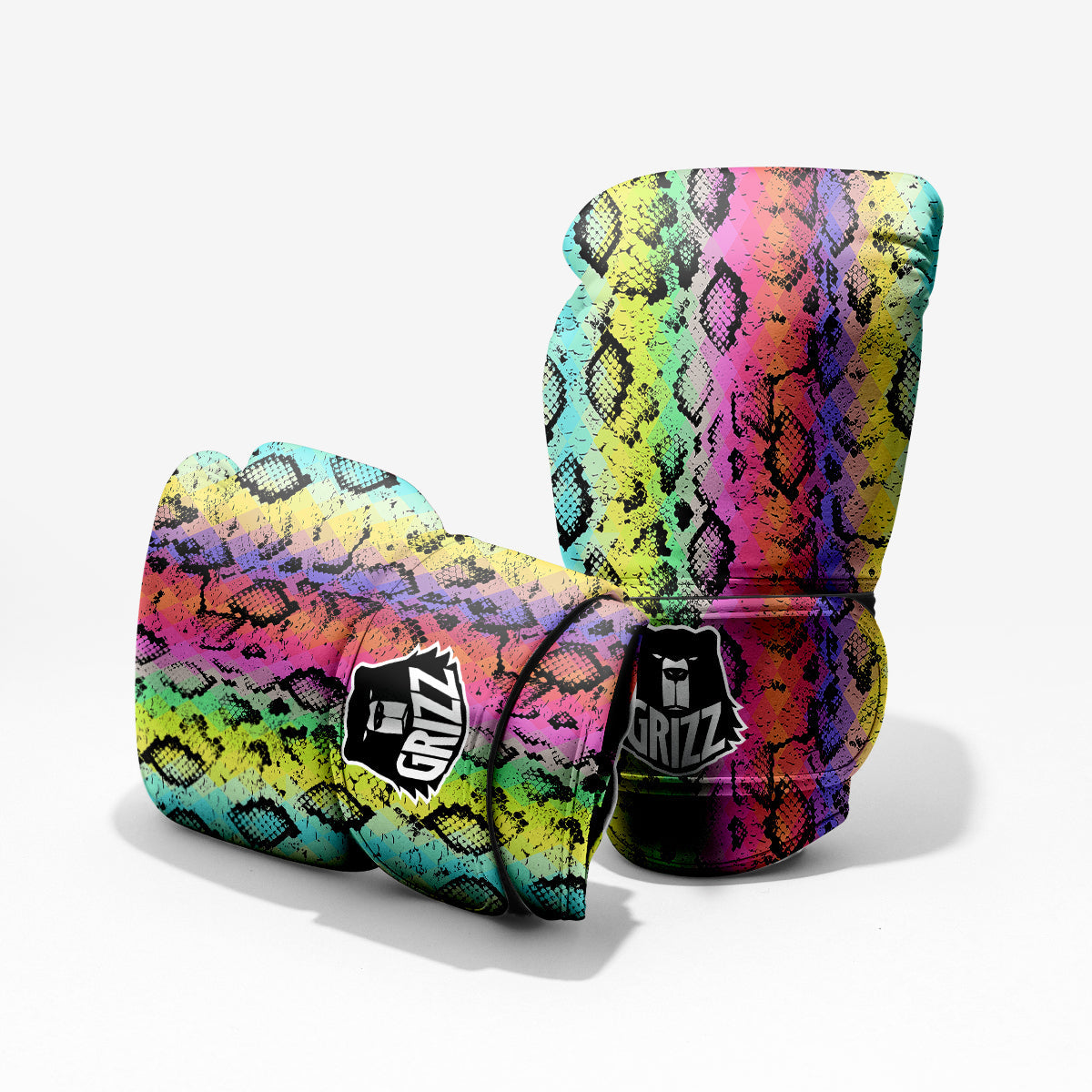 Snake Skin Psychedelic Print Pro Boxing Glove