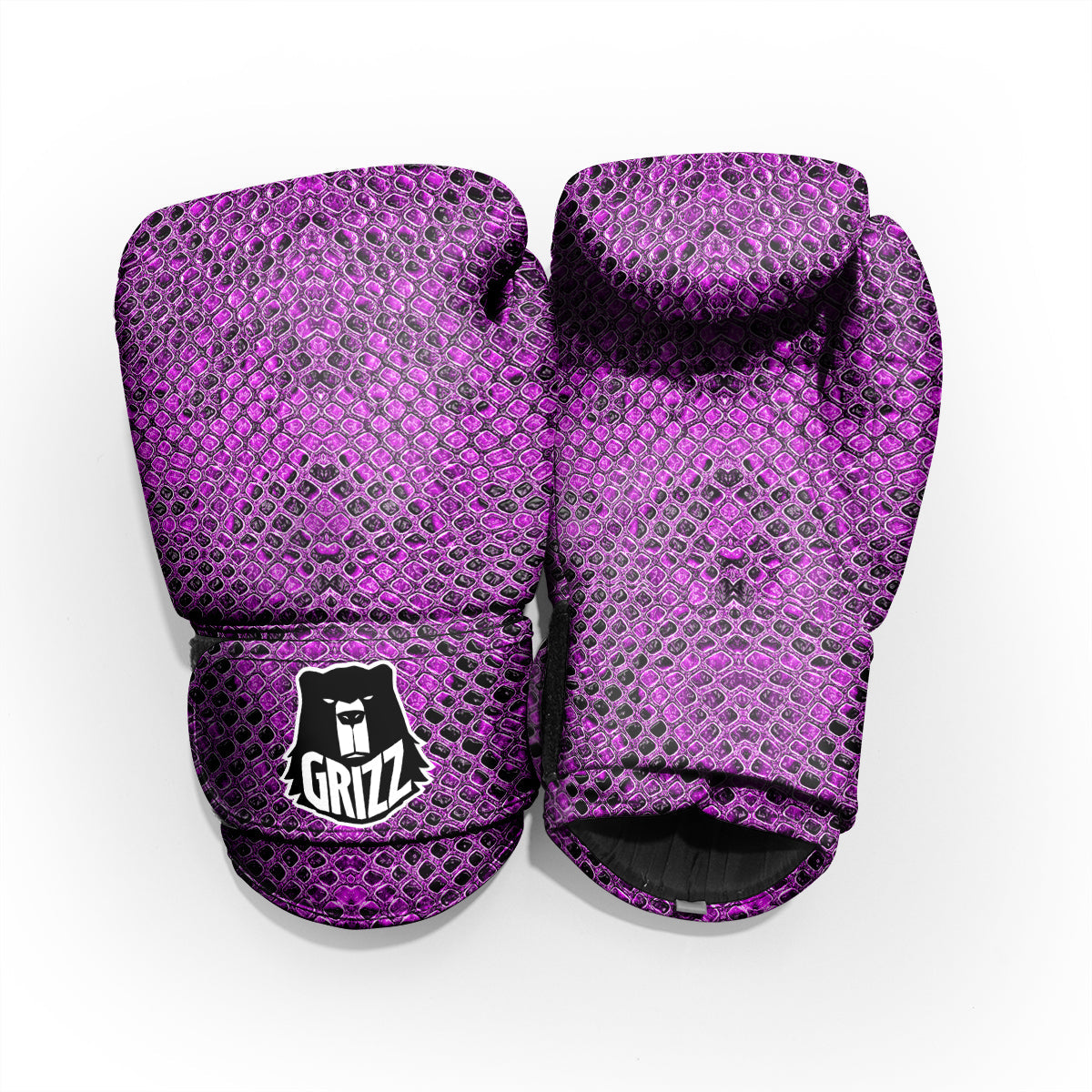 Snake Skin Purple Print Pro Boxing Glove