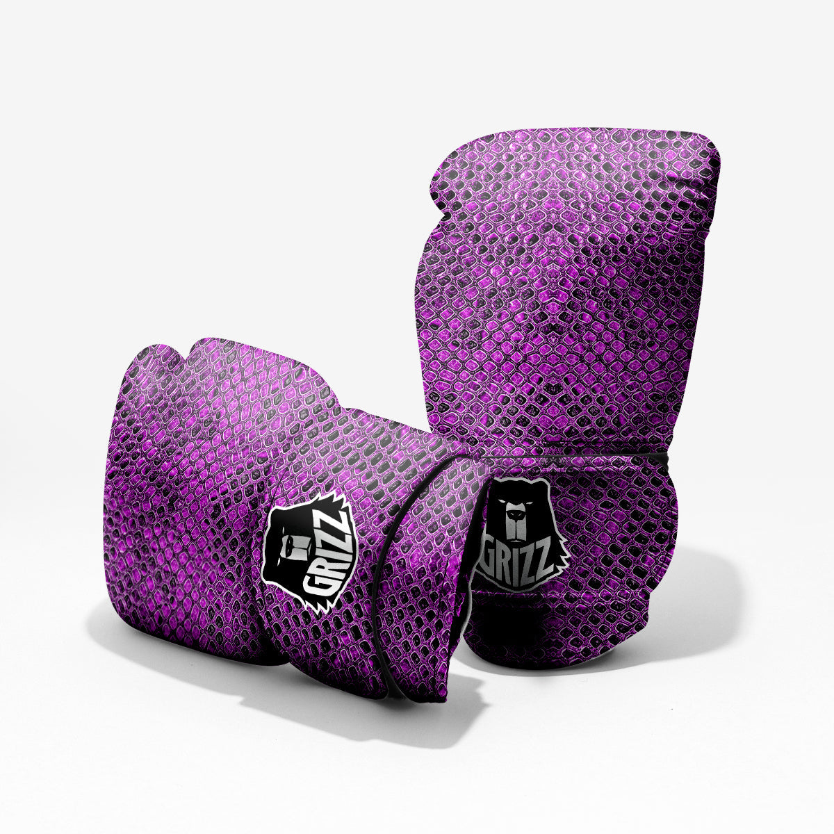 Snake Skin Purple Print Pro Boxing Glove