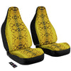 Snake Skin Yellow Print Car Seat Covers-grizzshop