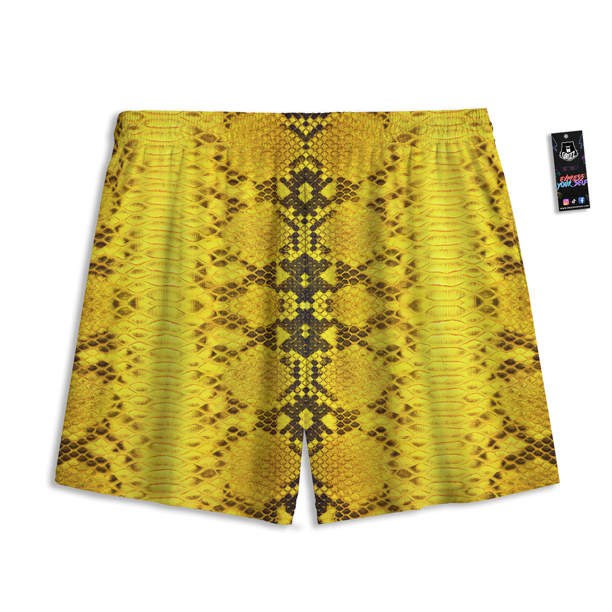 Sun And Gold Moon Print Mesh Shorts