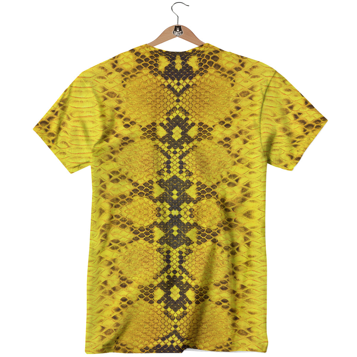Snake Skin Yellow Print T-Shirt-grizzshop