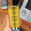 Snake Skin Yellow Print Tumbler-grizzshop