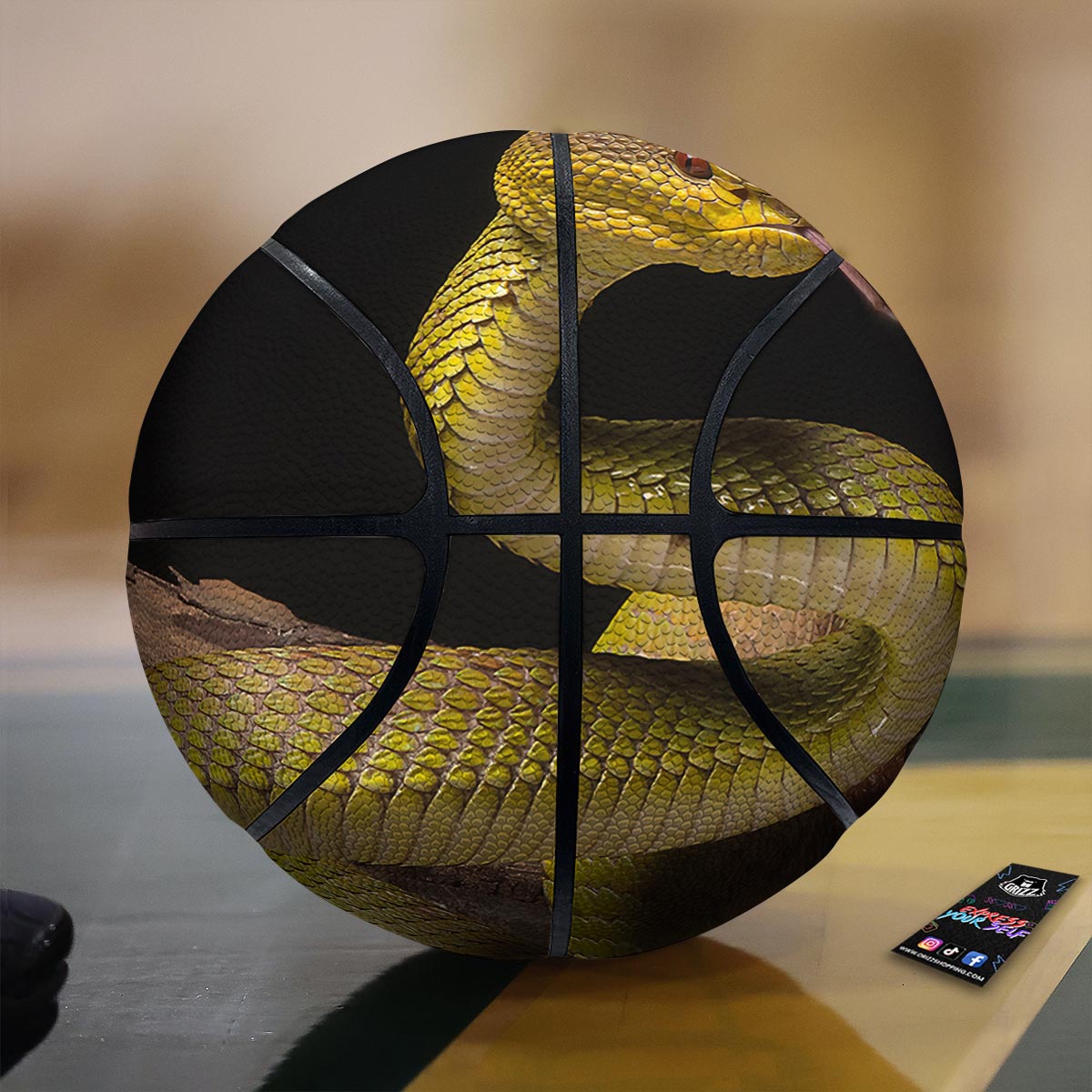 Snake Trimeresurus Albolabris Print Basketball