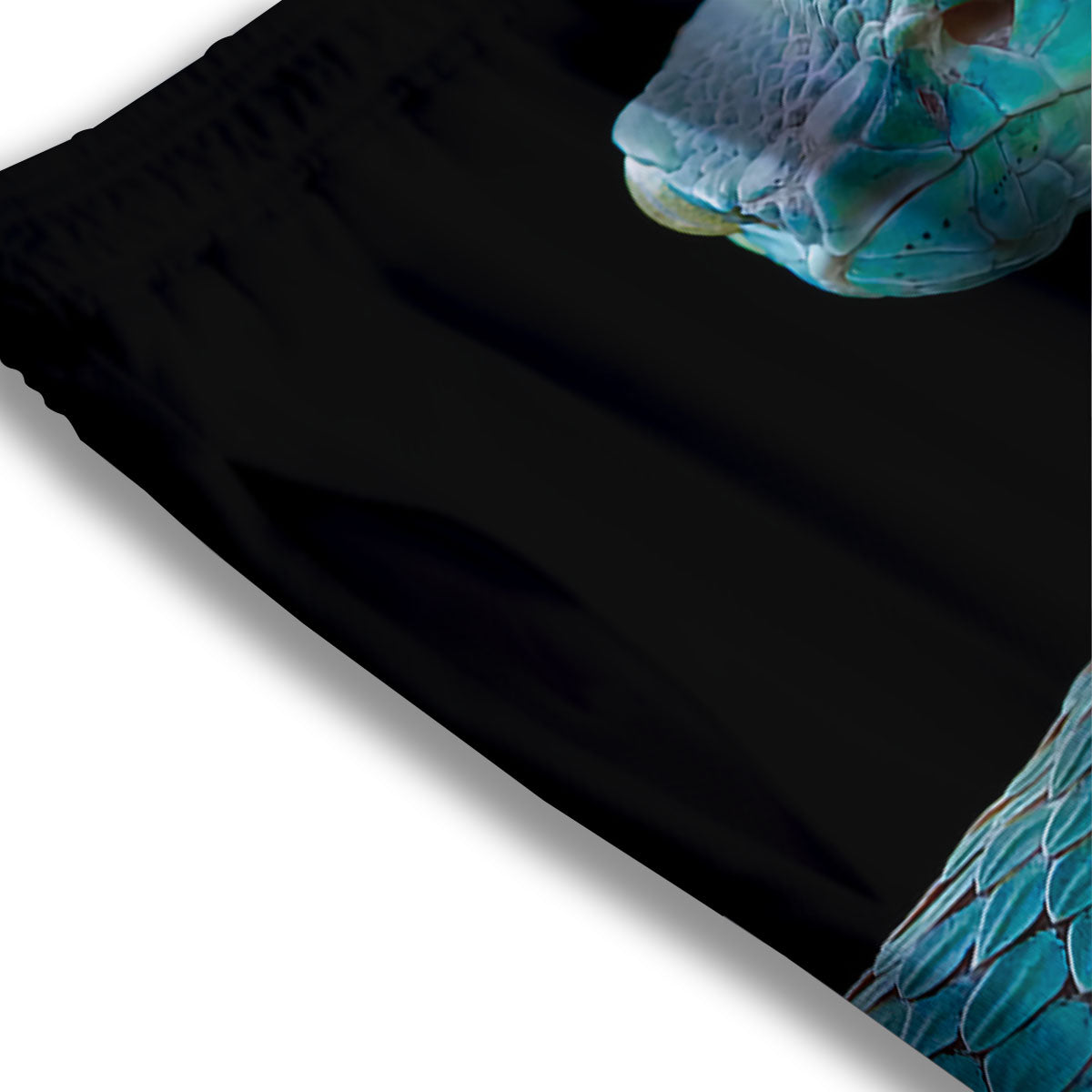 Snake Turquoise Print Mesh Shorts