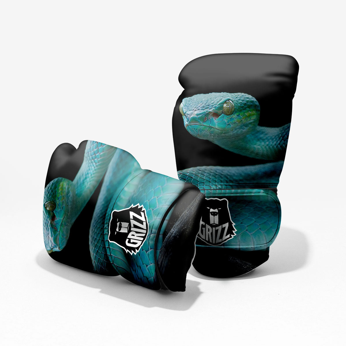 Snake Turquoise Print Pro Boxing Glove