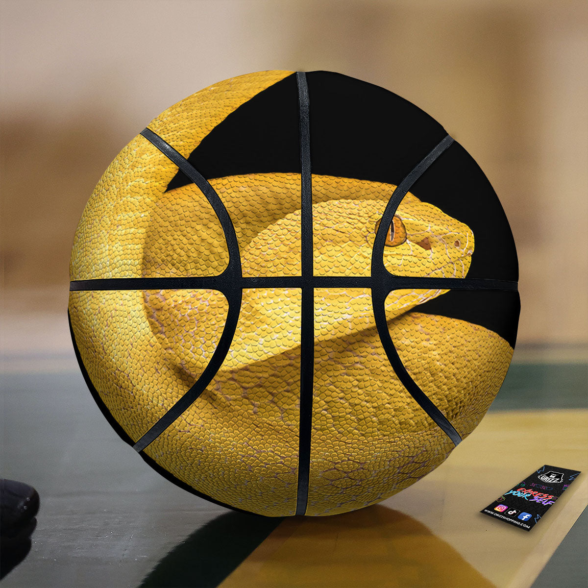 Snake Yellow Print Basketball
