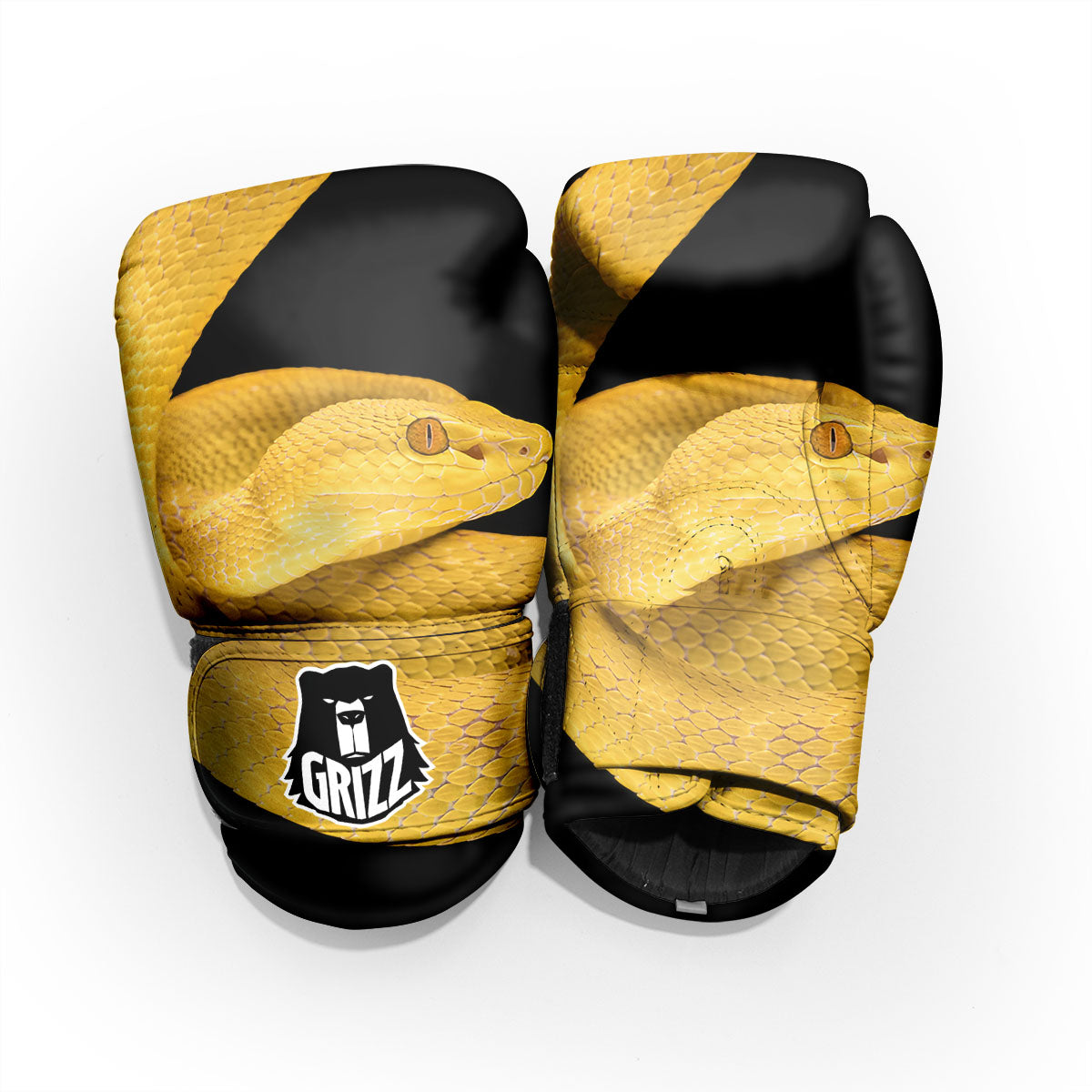 Snake Yellow Print Pro Boxing Glove