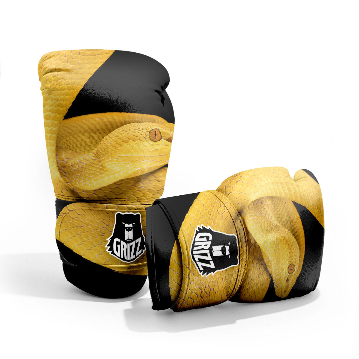 Snake Yellow Print Pro Boxing Glove