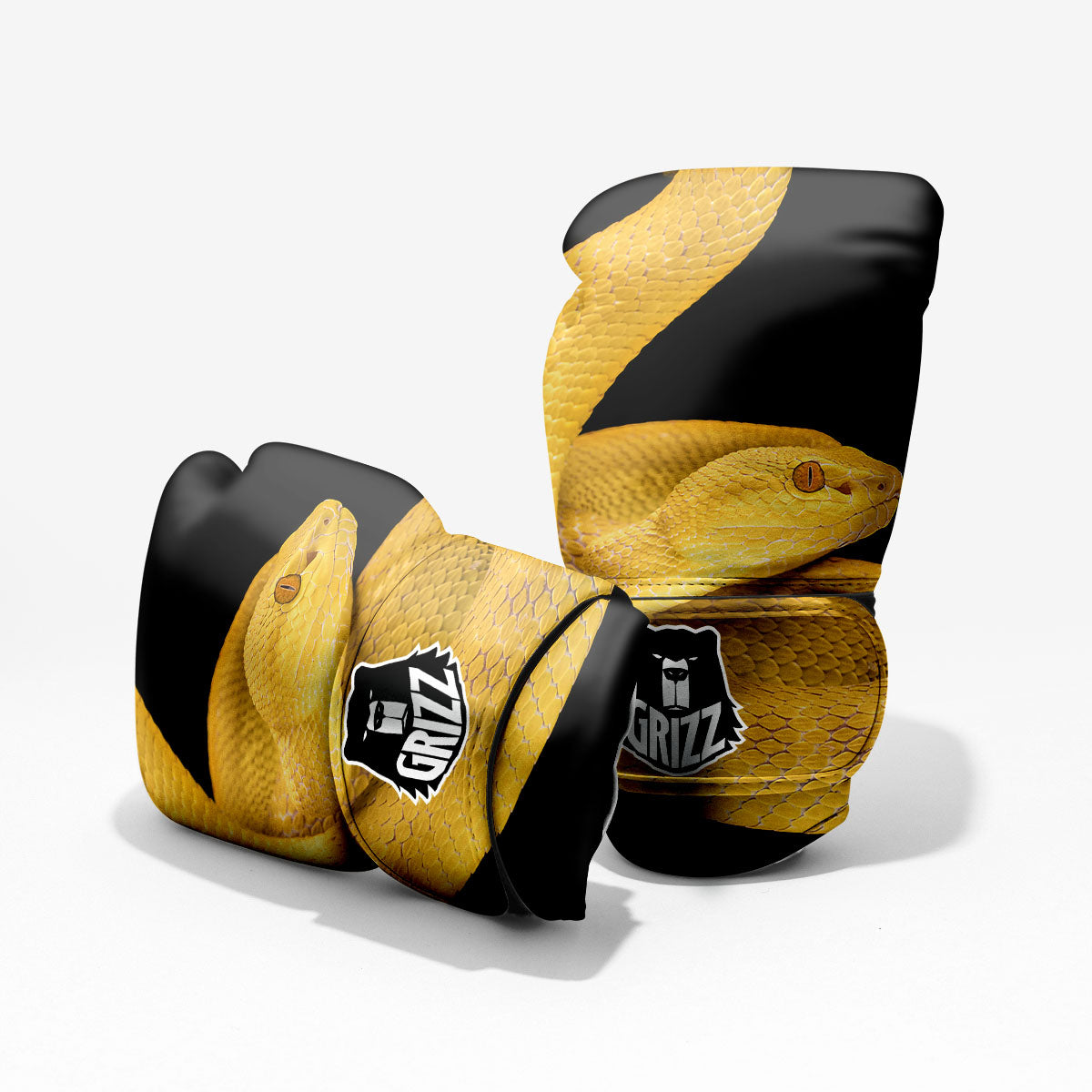 Snake Yellow Print Pro Boxing Glove