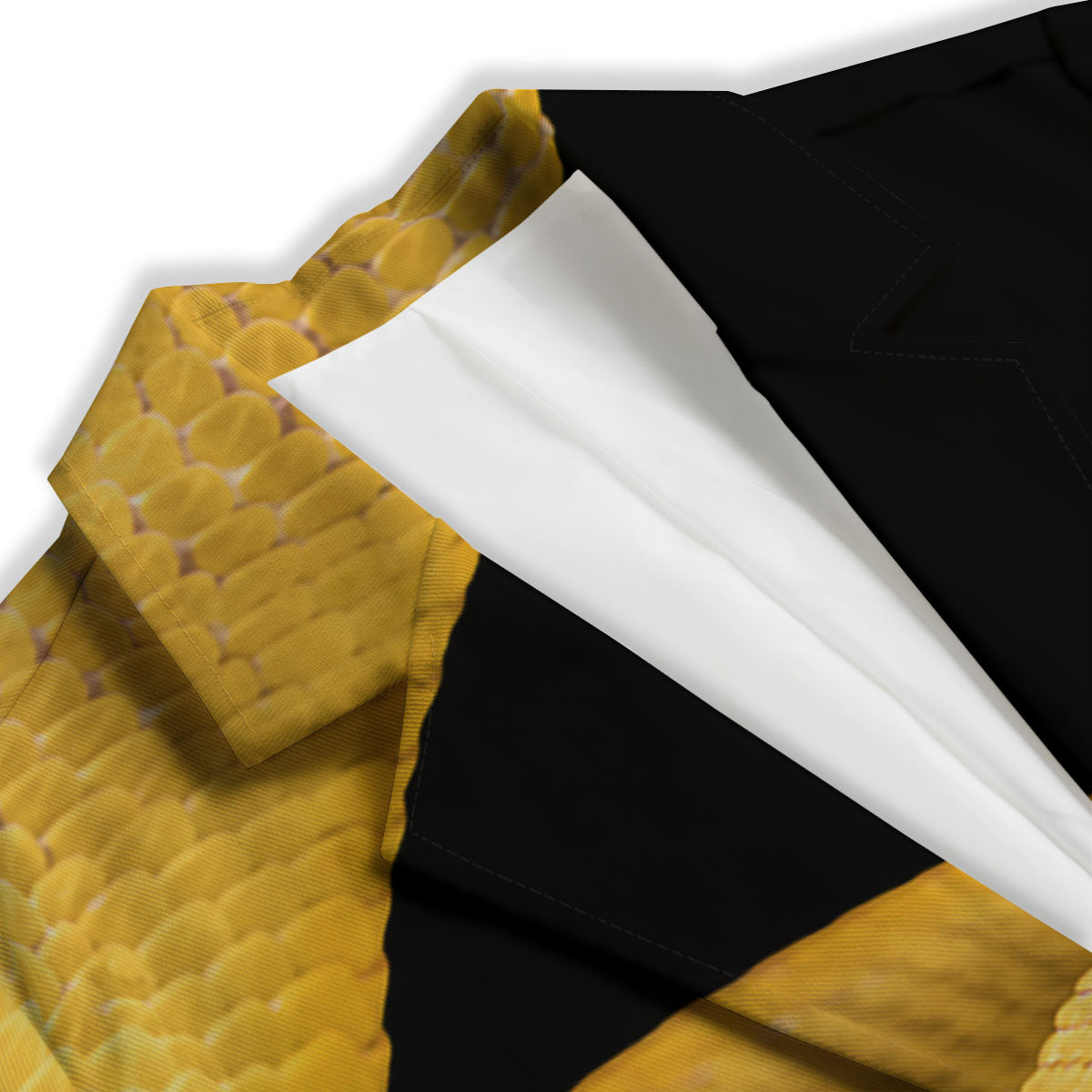 Snake Yellow Print Women's Blazer-grizzshop
