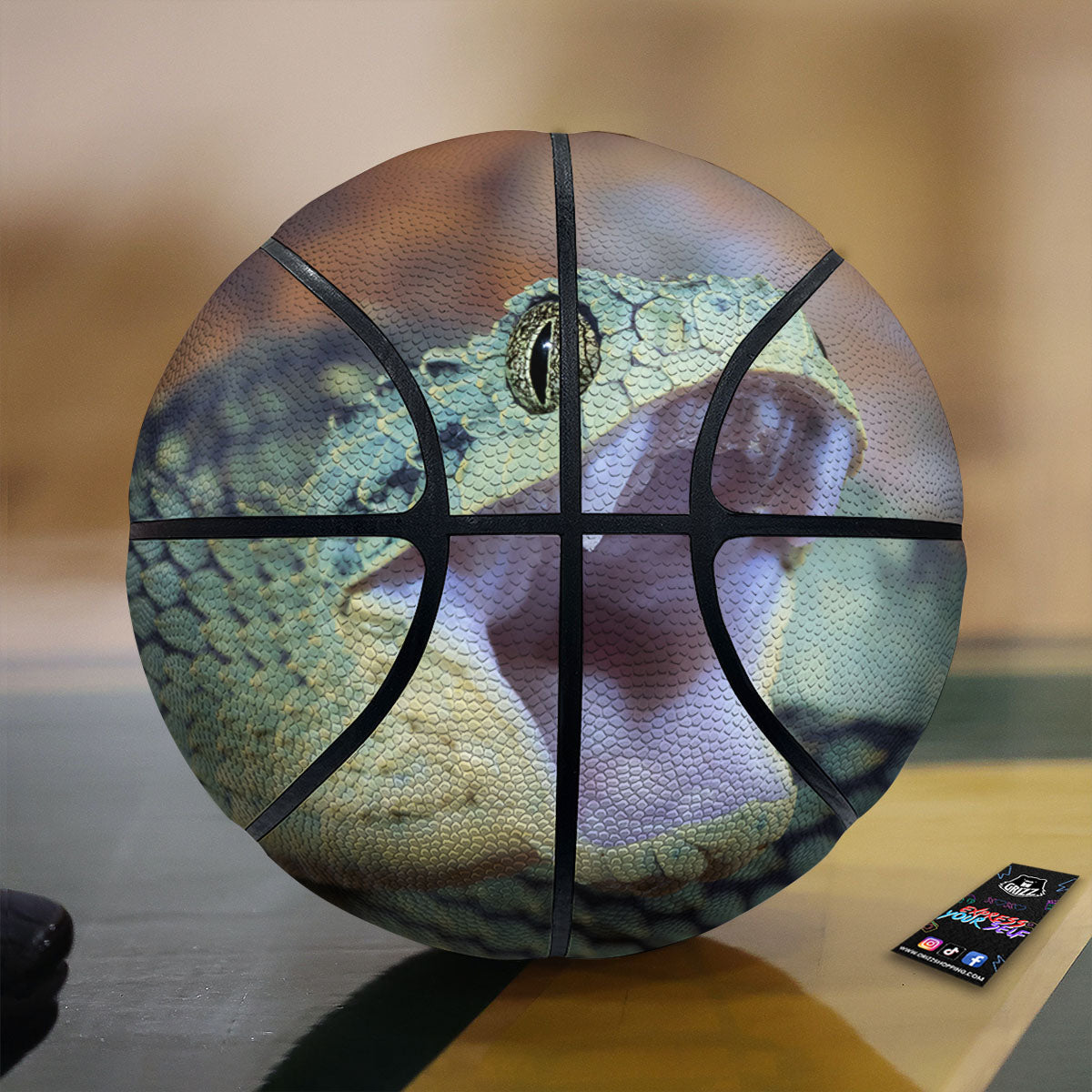 Snake Atheris Nitschei Print Basketball