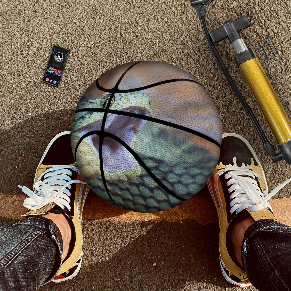 Snake Atheris Nitschei Print Basketball