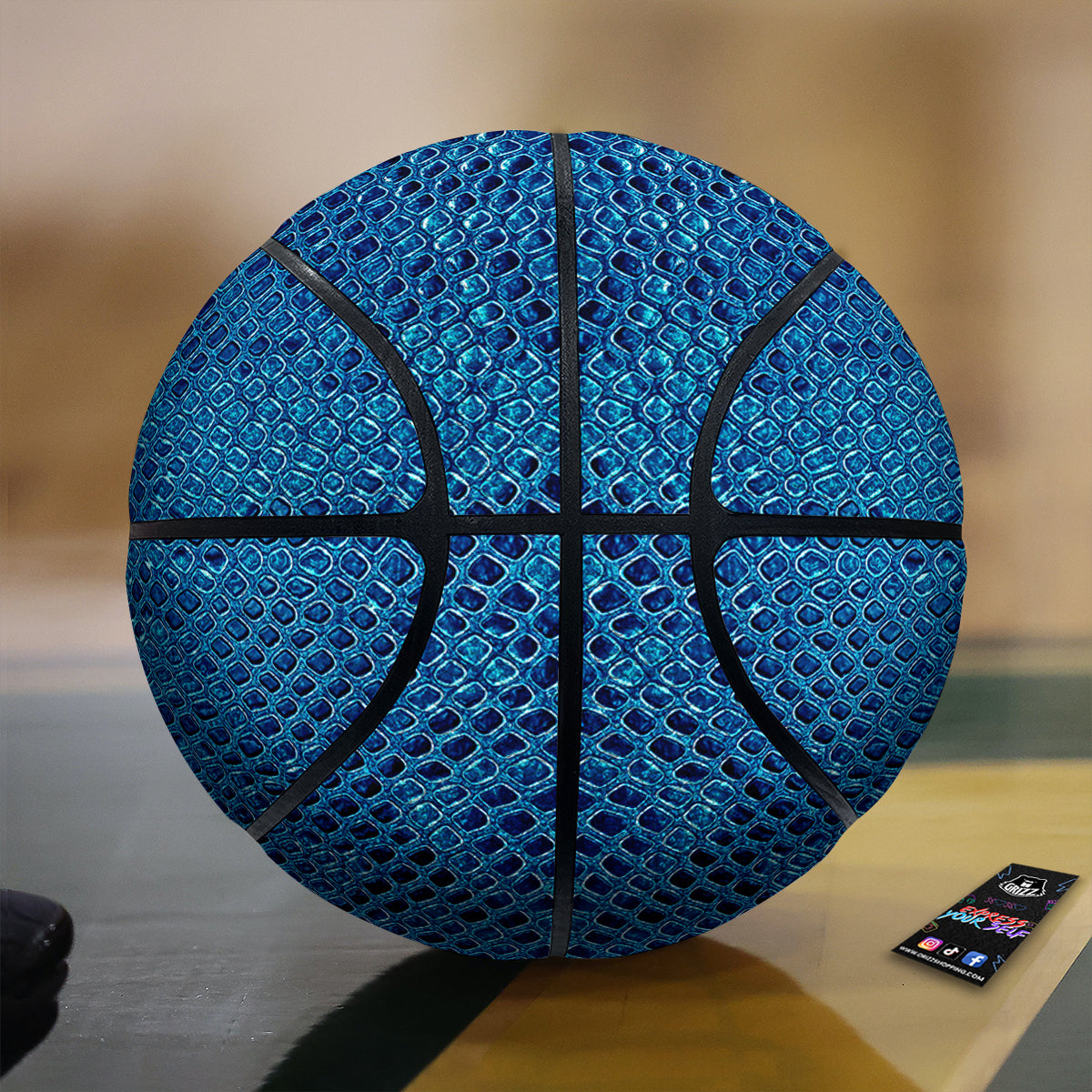 Snake Skin Blue Print Basketball