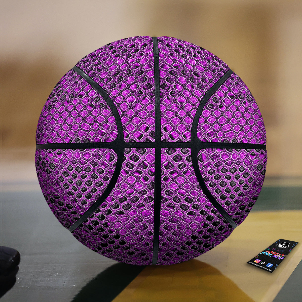 Snake Skin Purple Print Basketball