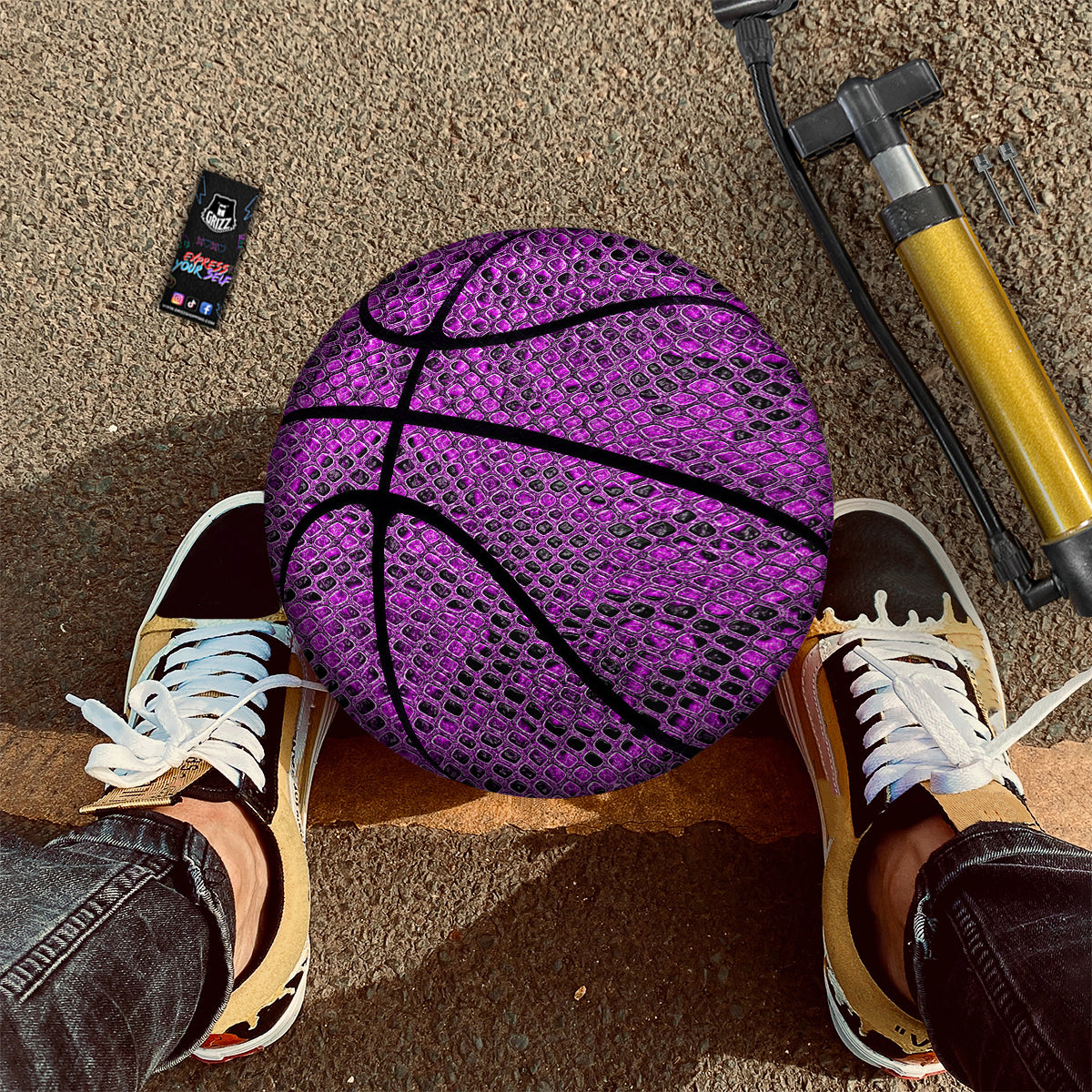 Snake Skin Purple Print Basketball