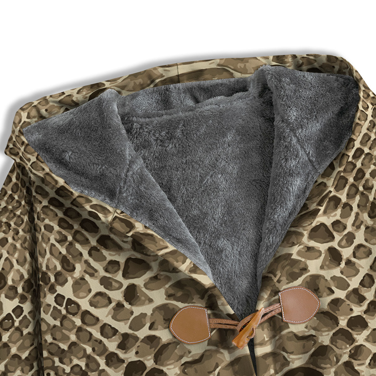 Snakeskin Beige Print Men's Windbreaker Jacket-grizzshop