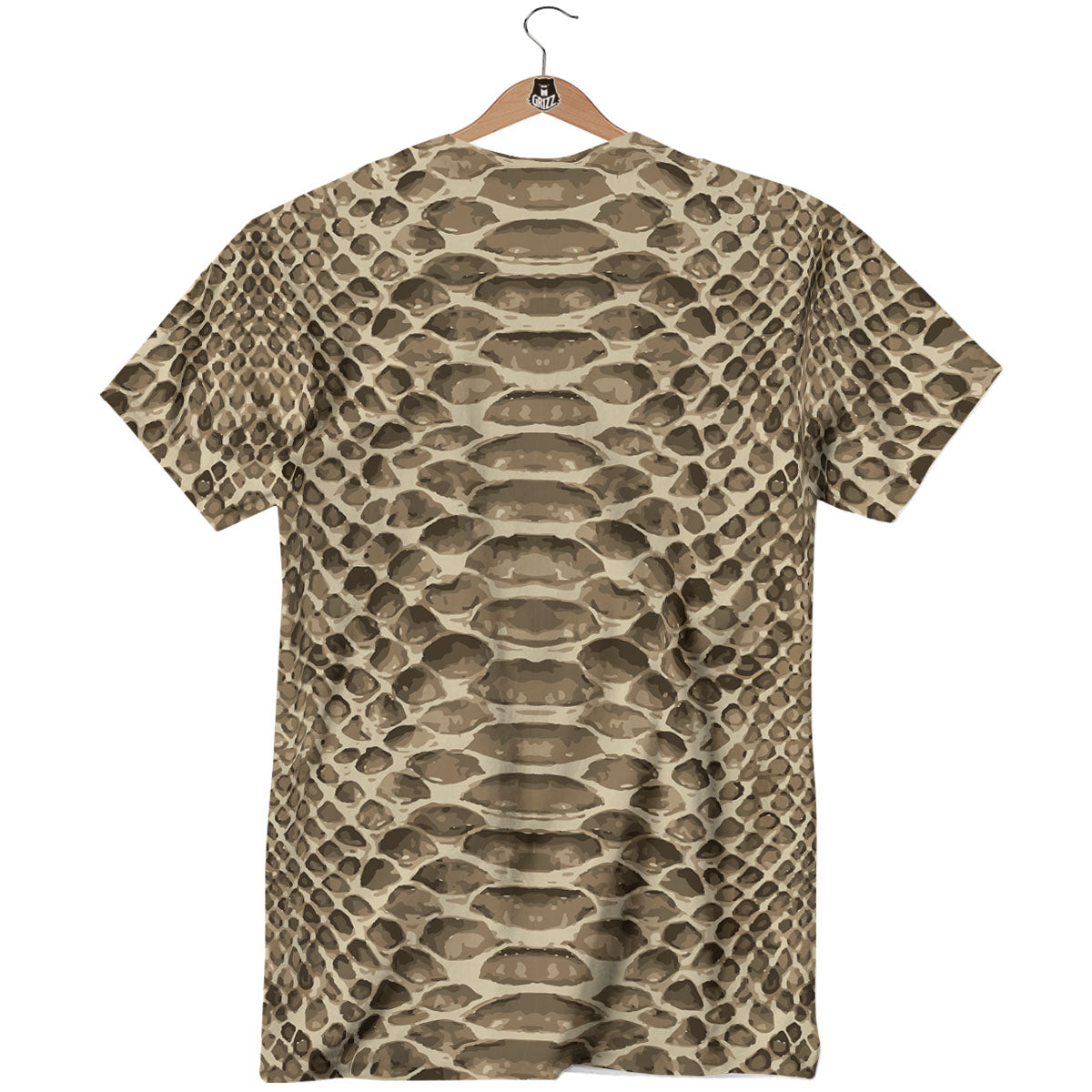 Snakeskin Beige Print T-Shirt-grizzshop