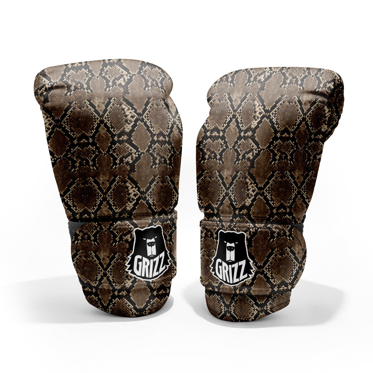 Snakeskin Black And Brown Print Pro Boxing Glove