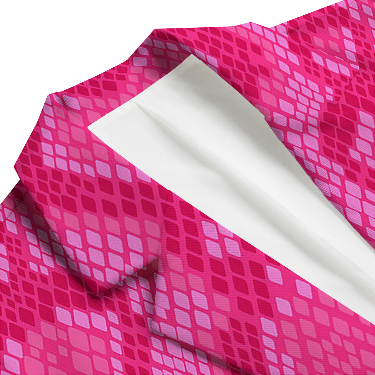 Snakeskin Black And Pink Neon Print Men's Blazer-grizzshop