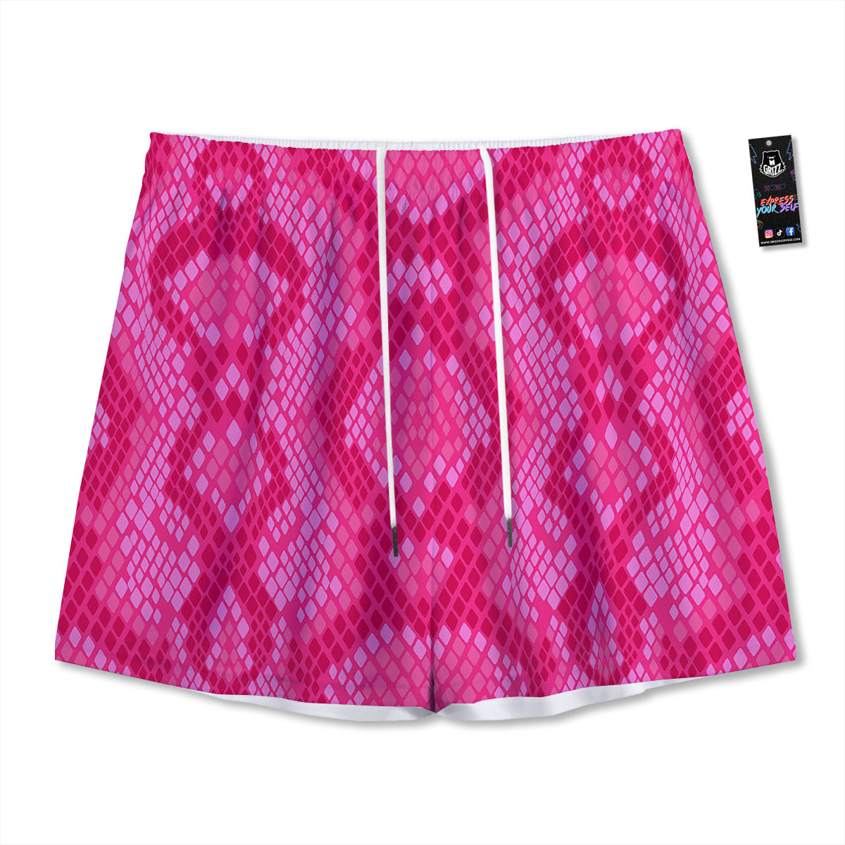 Sun And Moon Geometric Celestial Print Mesh Shorts