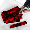 Snakeskin Black And Red Print Umbrella-grizzshop