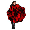 Snakeskin Black And Red Print Umbrella-grizzshop