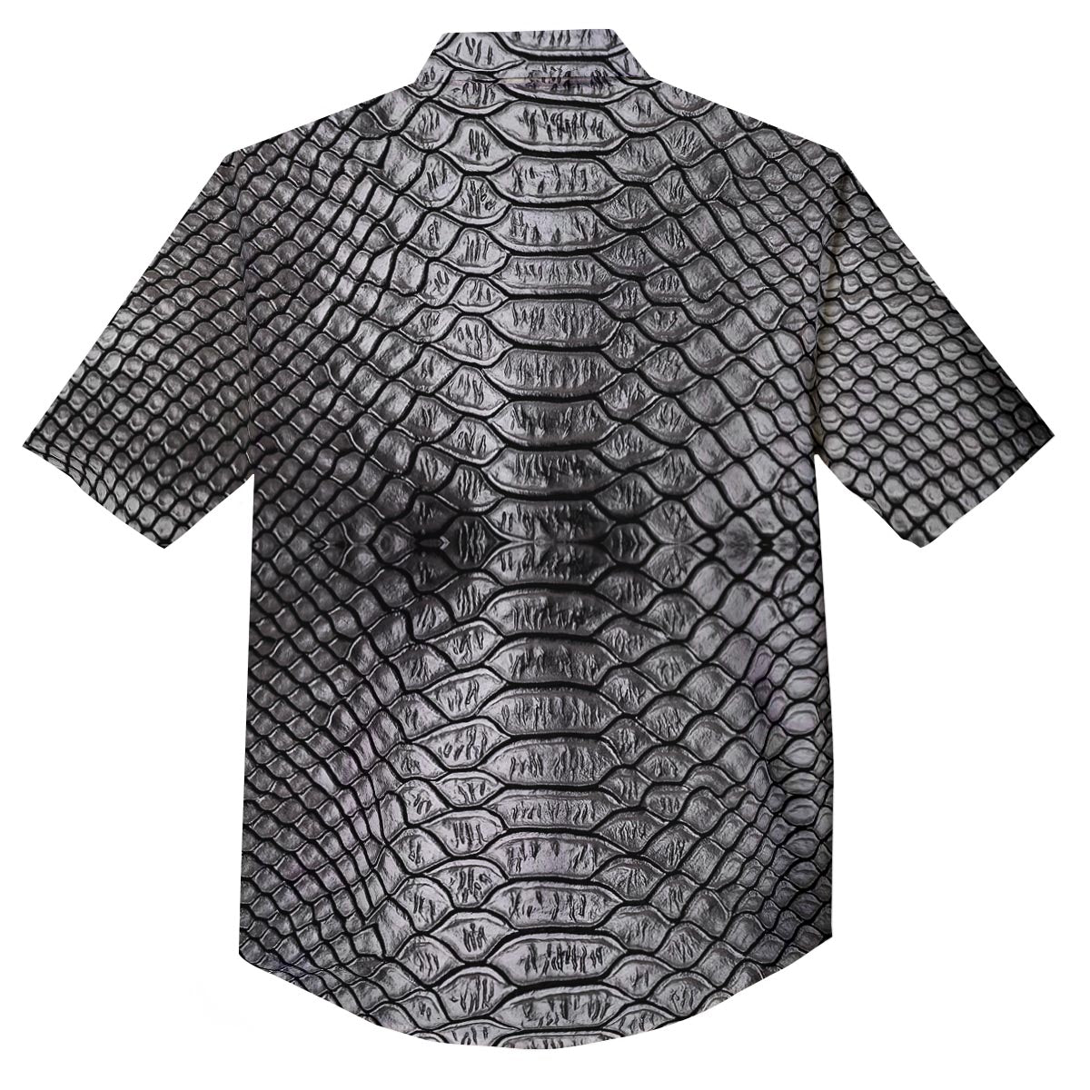 Snakeskin Black And Tan Print Pattern Button Up Shirt-grizzshop