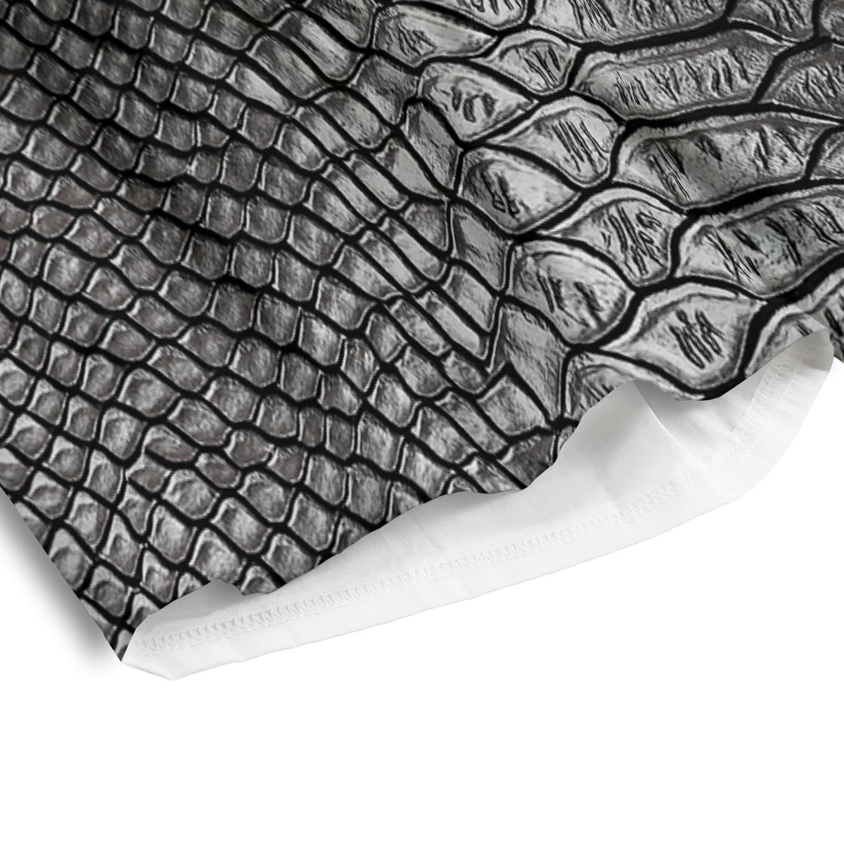 Snakeskin Black And Tan Print Pattern Men's Athletic Shorts