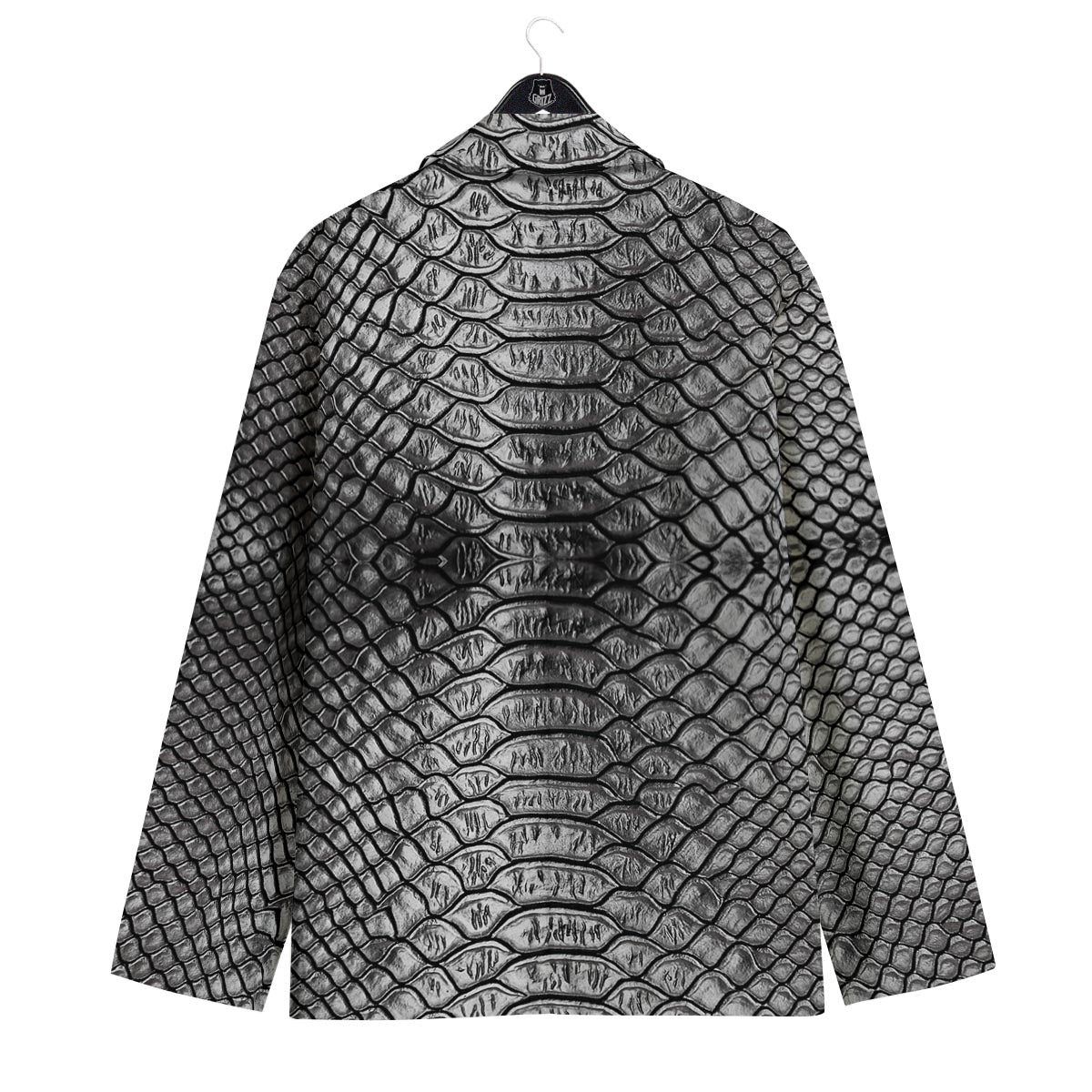 Snakeskin Black And Tan Print Pattern Men's Sport Coat-grizzshop