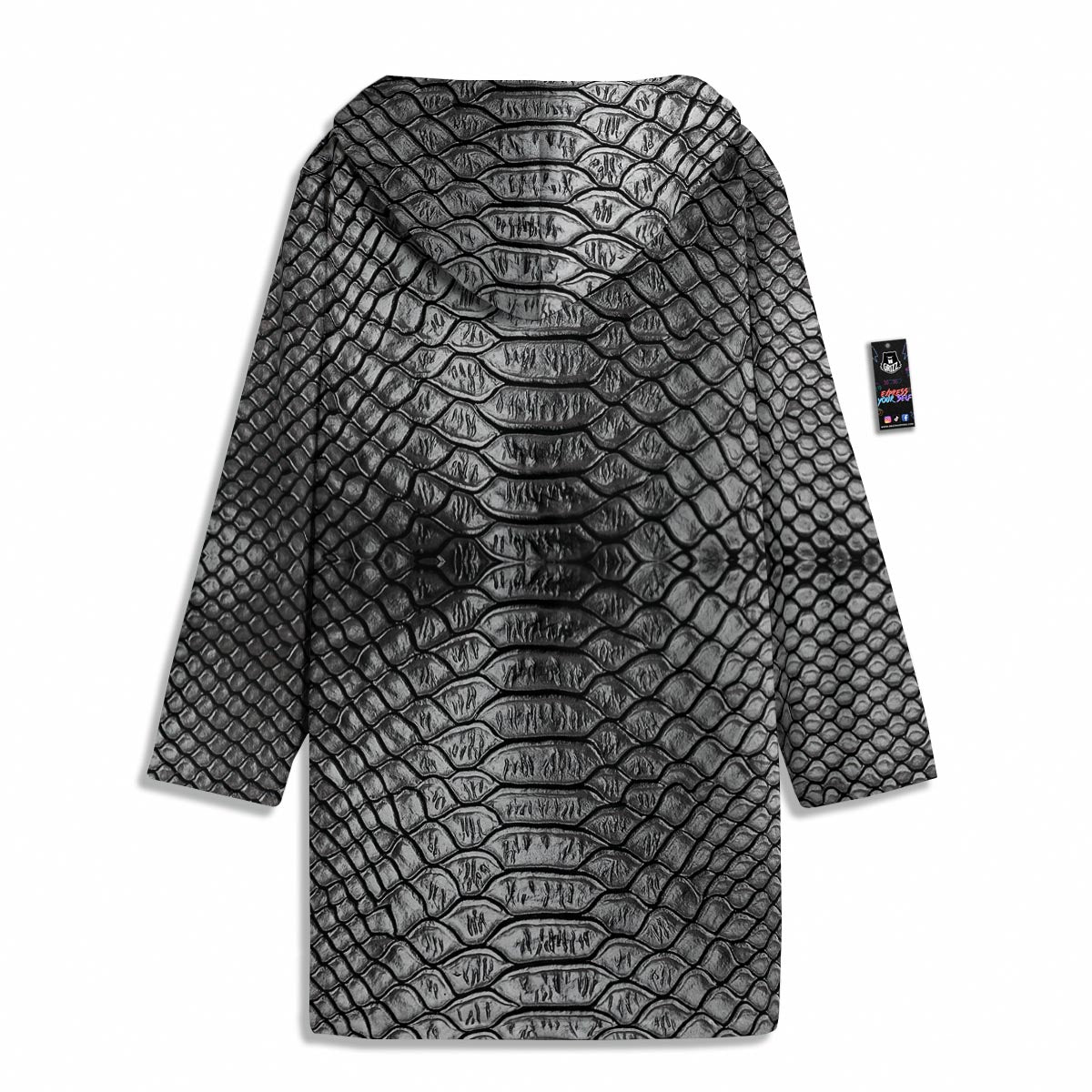 Snakeskin Black And Tan Print Pattern Men's Windbreaker Jacket-grizzshop
