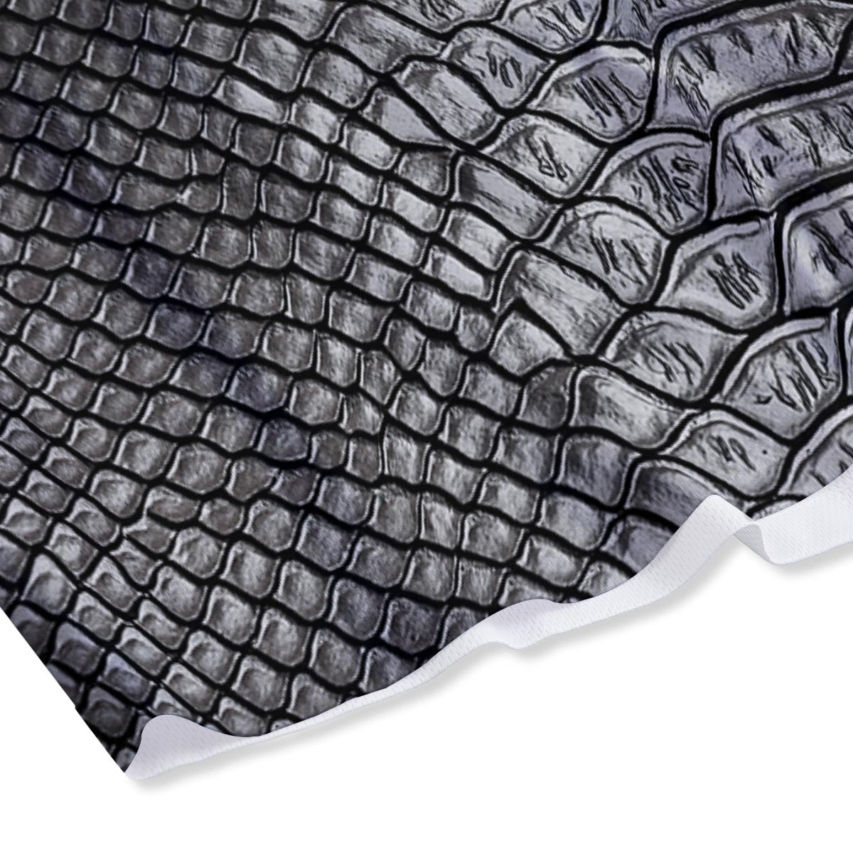 Snakeskin Black And Tan Print Pattern Mesh Shorts