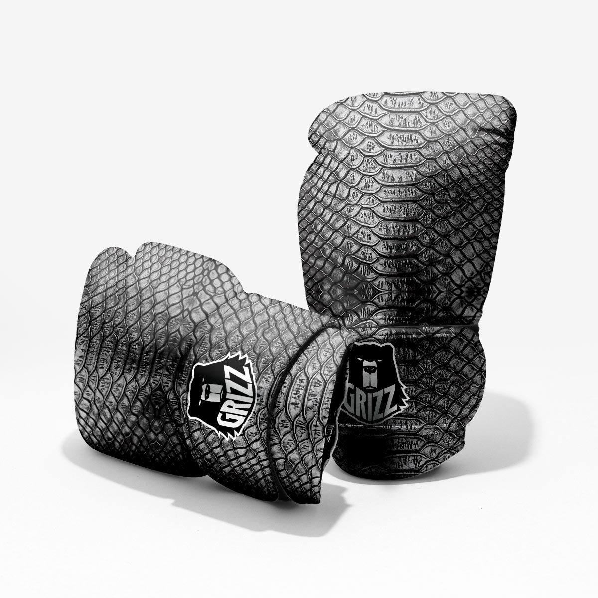 Snakeskin Black And Tan Print Pattern Pro Boxing Glove