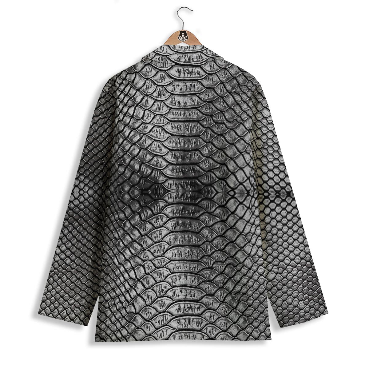 Snakeskin Black And Tan Print Pattern Women's Blazer-grizzshop