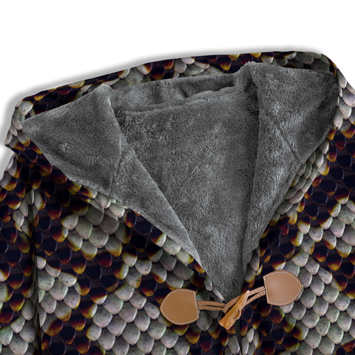 Snakeskin Black And White Texture Print Men's Windbreaker Jacket-grizzshop