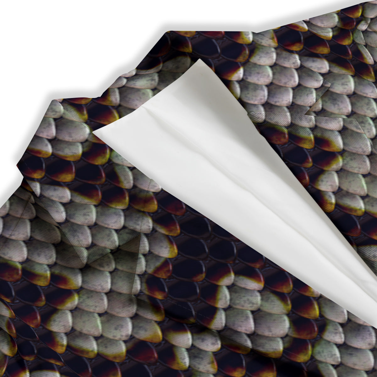 Snakeskin Black And White Texture Print Women's Blazer-grizzshop