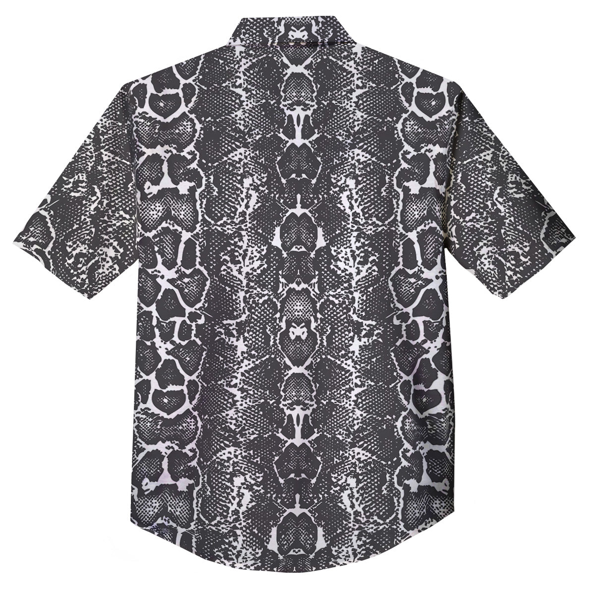 Snakeskin Black Print Button Up Shirt-grizzshop