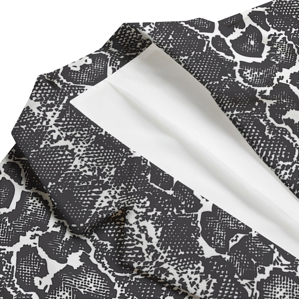Snakeskin Black Print Men's Blazer-grizzshop